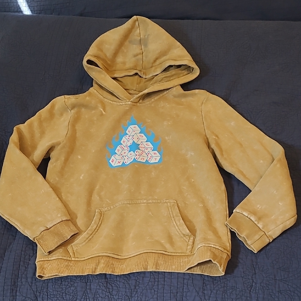 RSQ Mustard Hoodie with Graphic Design